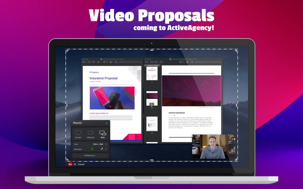Video Proposals coming to ActiveAgency insurance agency website platform
