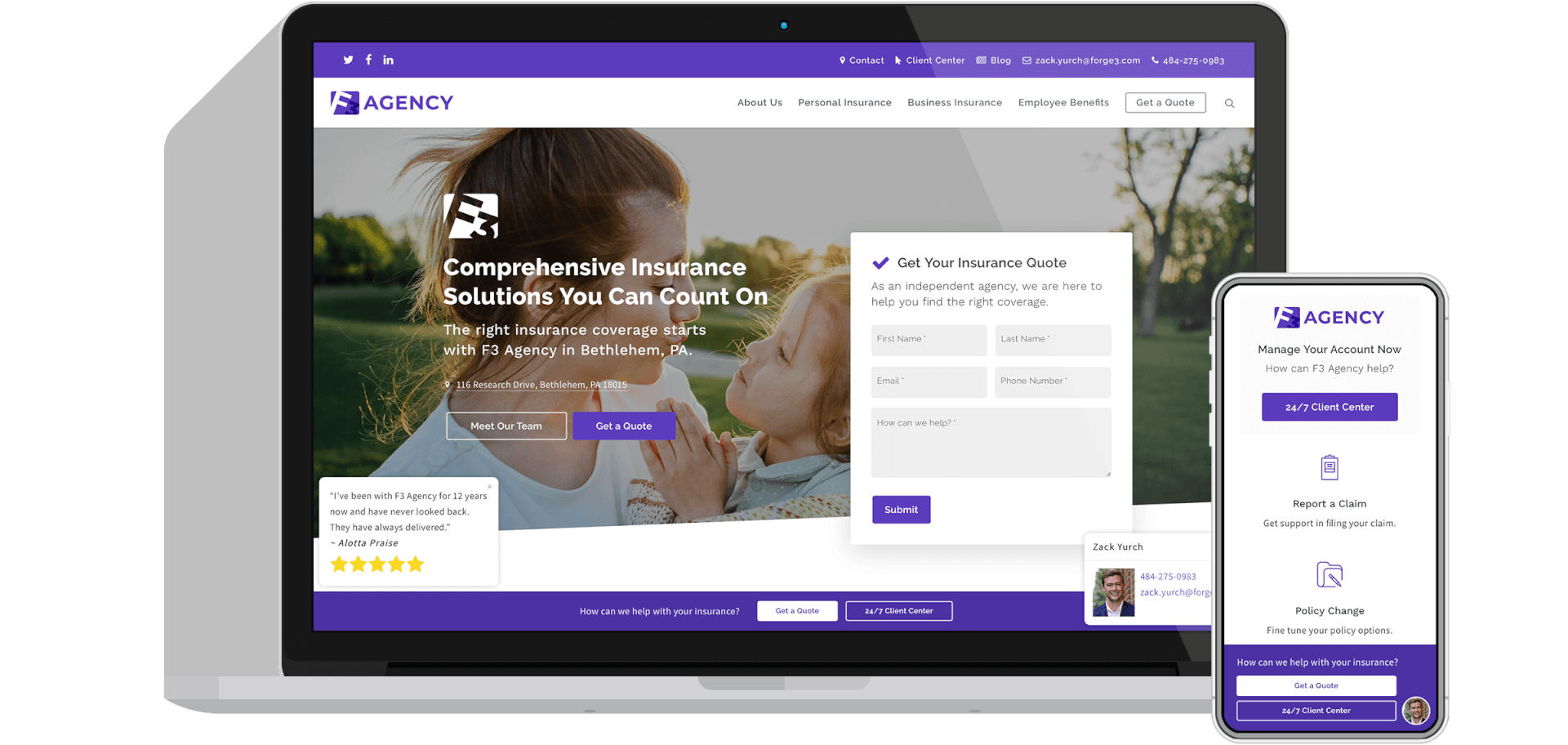 ActiveAgency Insurance Agency Website Platform