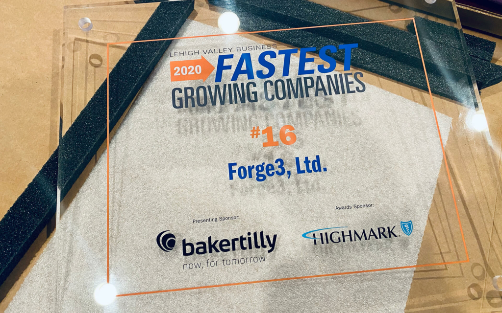 Forge3 Is a 2020 Fastest Growing Company