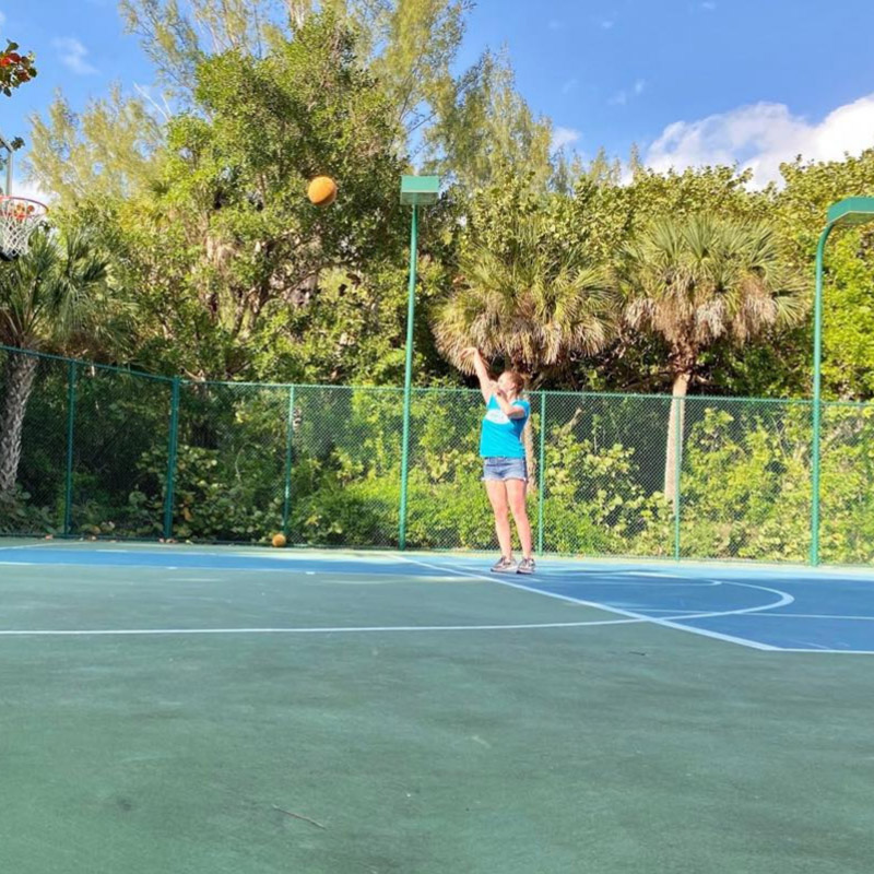 Hidden Talents - Alexis Playing Basketball