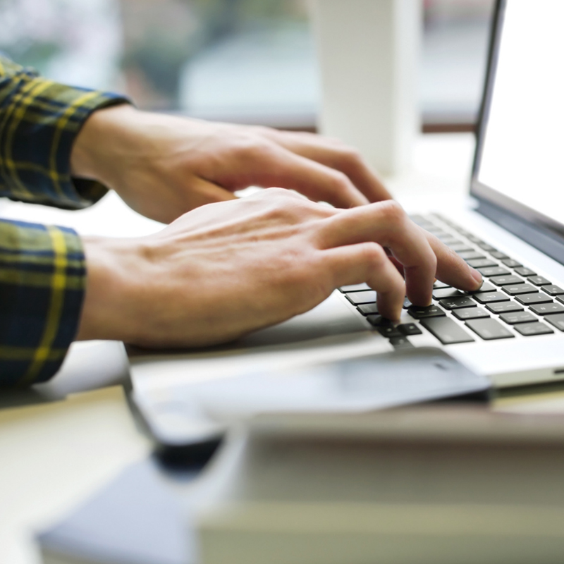 Hidden Talents - Laptop Keyboard With Hands Typing