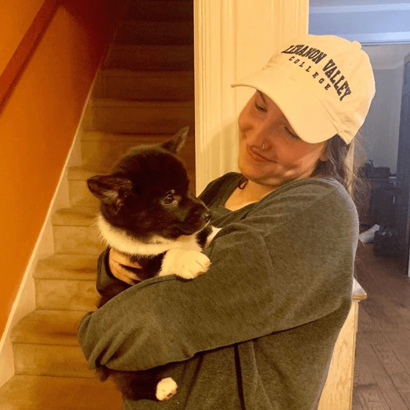World Pet Day - Carolyn Holding a Dog