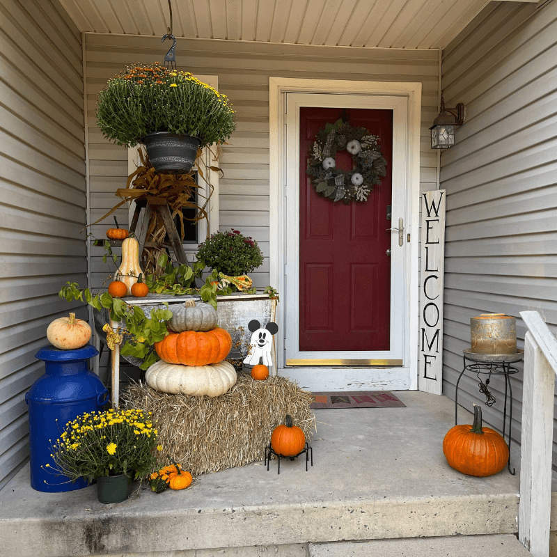 Favorite Things About Fall - Bethany's Porch Decorated for Fall