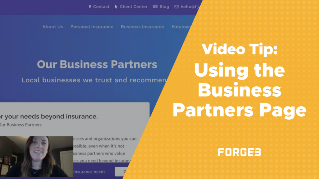 Video Tip_ Using the Business Partners Page
