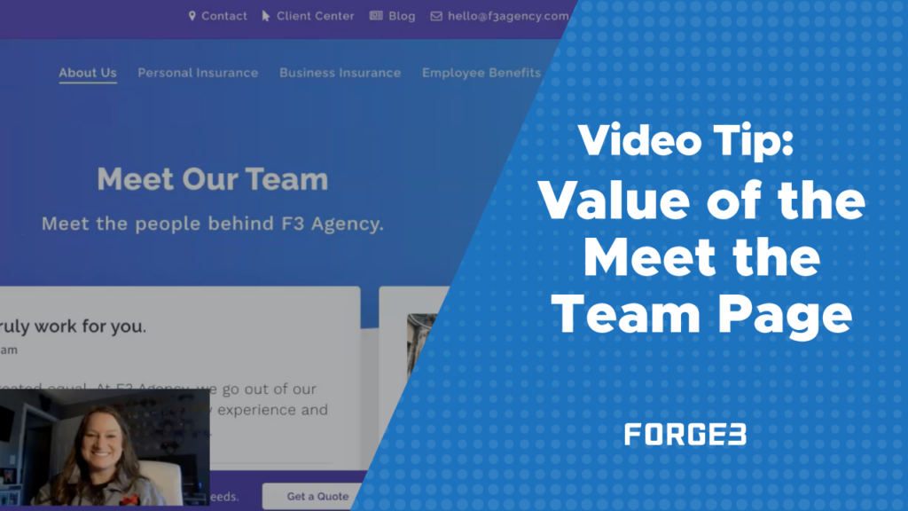 Video Tip_ Value of the Meet the Team Page